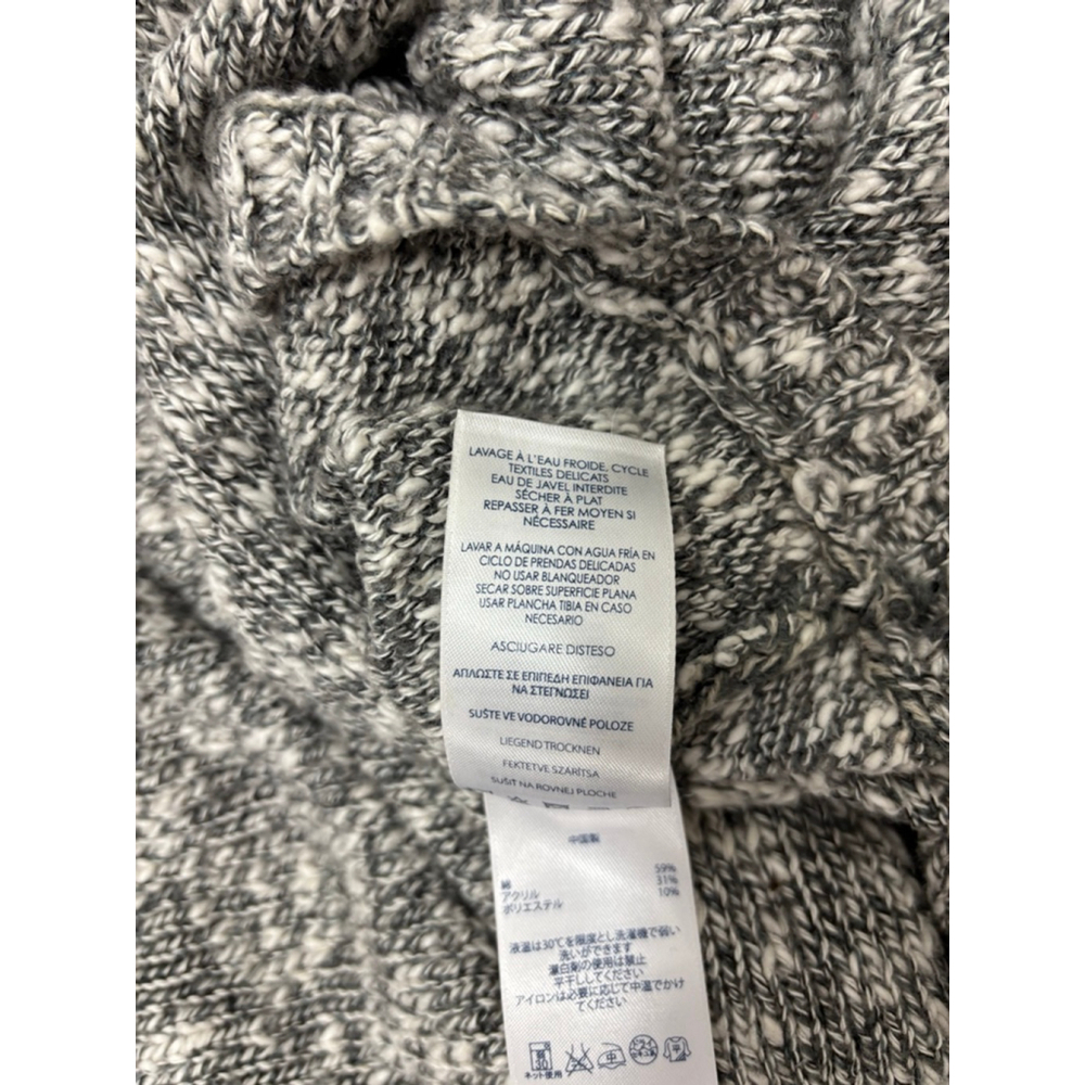 Women’s CHAPS Grey Marled Knit Cowl Neck Sweater Poncho Top L / XL - Picture 6 of 7